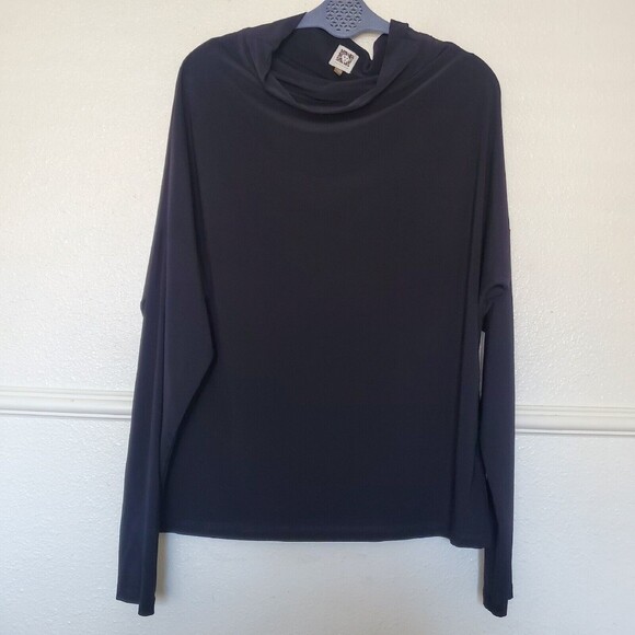 Anne Klein Tunic Top Blouse Lagenlook Asymmetric Stretchy Artsy Women's Size XL - Picture 1 of 16